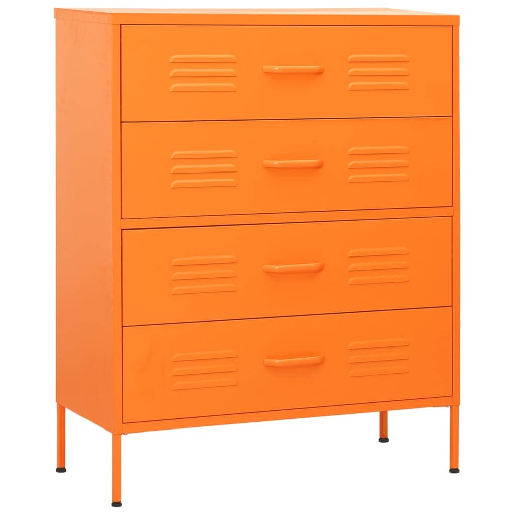 CHARMMA 4-Drawer Steel Dresser Cabinet - Modern Tall Storage Organizer for Closet, Bedroom, Living Room & Kids Room - 31.5