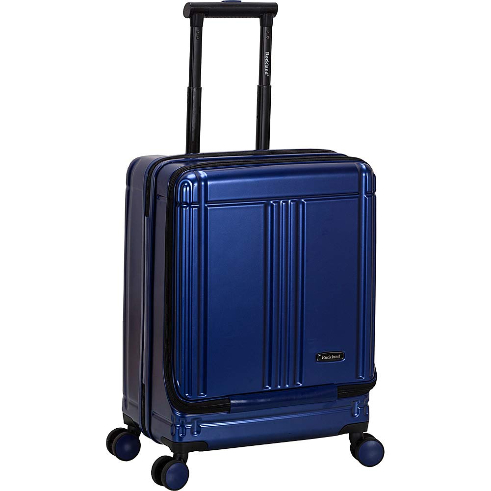 Rockland Tokyo 19-Inch Carry-On Hardside Spinner Luggage with Laptop Compartment - Navy Blue Suitcase for Business Travel & Weekend Getaways