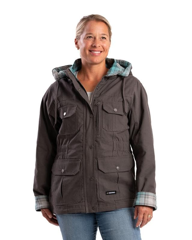 Berne Women's Softstone Quilted Barn Coat - Waterproof Winter Jacket for Farm, Ranch & Outdoor Activities | Warm Insulated Work Coat for Cold Weather