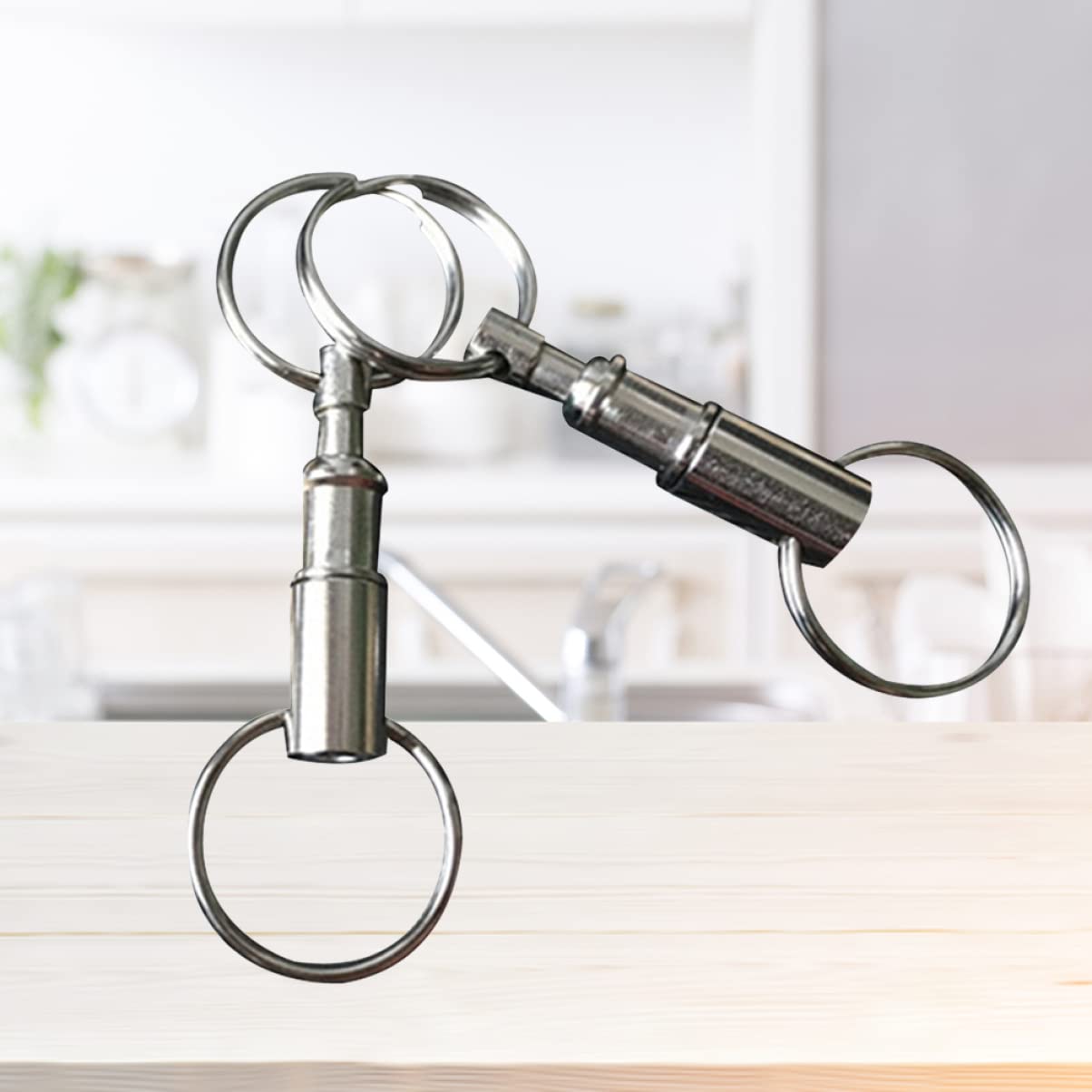 COHEALI Detachable Quick Release Key Ring - Dual Outdoor Key Holder for Hiking & Travel