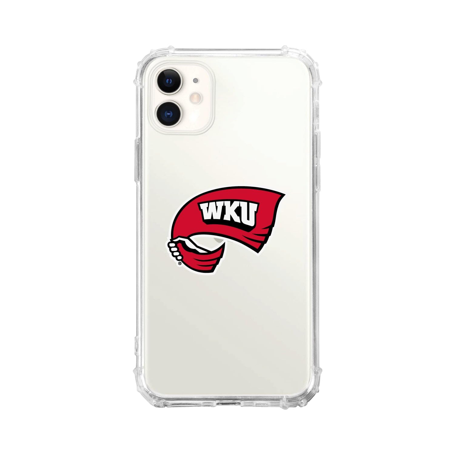 OTM Essentials Durable Phone Case for iPhone 13 Pro - Shockproof Protective Cover with Tough Edge in Classic White | Western Kentucky University WKU Themed | Perfect for Daily Use, Travel & School