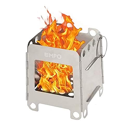 Portable Folding Wood Camping Stove - Lightweight Backpacking Stove for Outdoor Cooking, Hiking, Picnics & Survival Gear | Compact & Convenient for Camping, Garden & Emergency Use