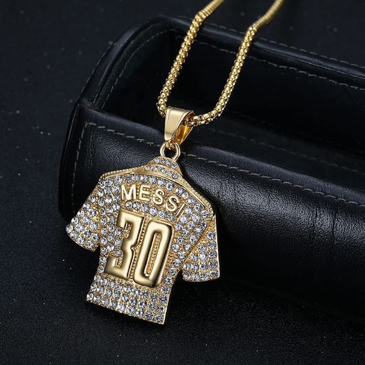 Number 30 Soccer Jersey Pendant Necklace for Men - Hip Hop Sports Jewelry with Lucky Number 30 - Punk Football Player Gift for Soccer Fans - Perfect for Game Day, Streetwear & Hip Hop Fashion