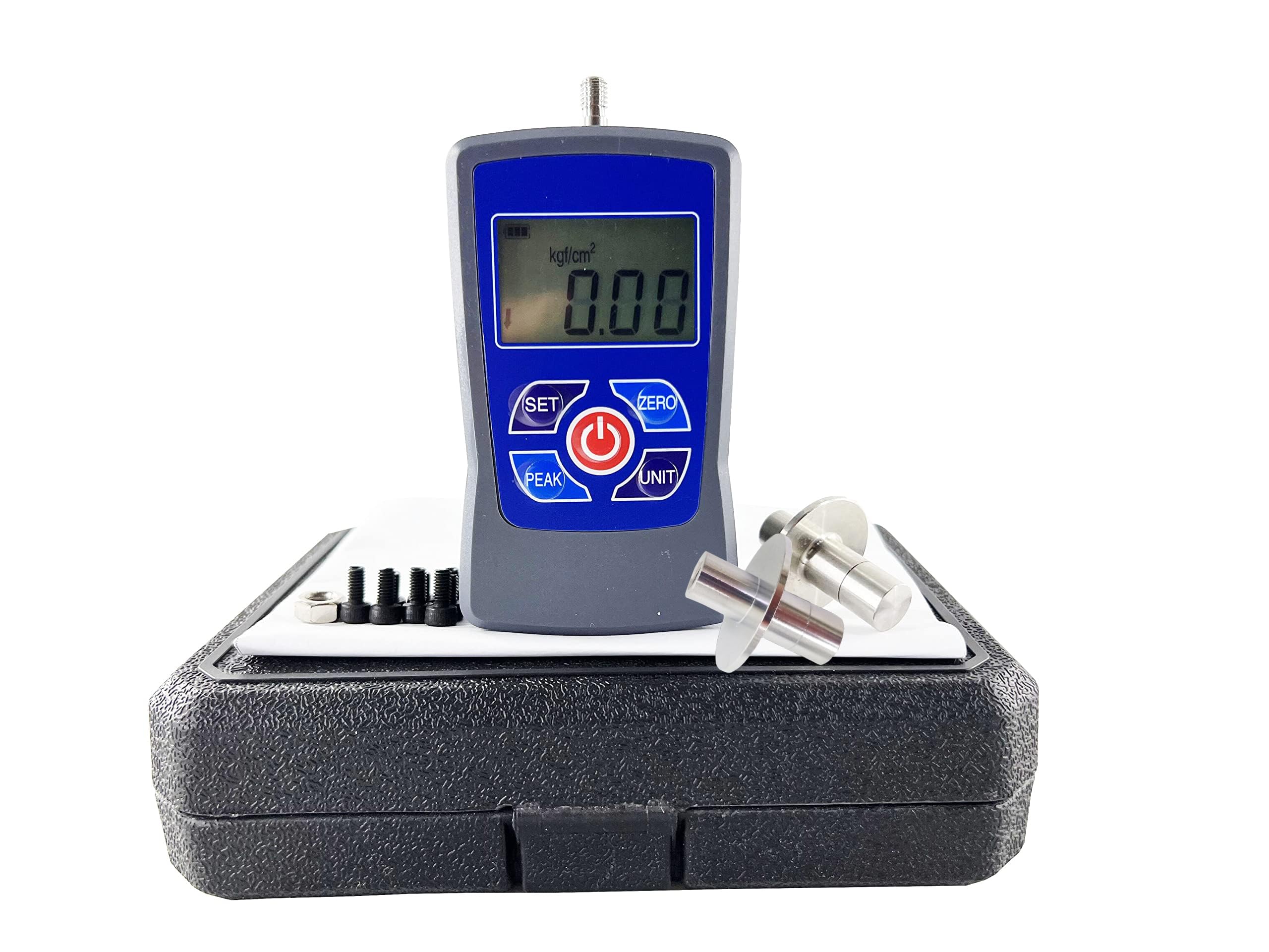 Digital Fruit Hardness Tester Penetrometer - 0.2-15 Kgf/cm2 Range with Buzzer Alarm for Strawberries, Grapes, Bananas | Portable Sclerometer for Freshness Testing in Farms, Orchards & Quality Control Labs