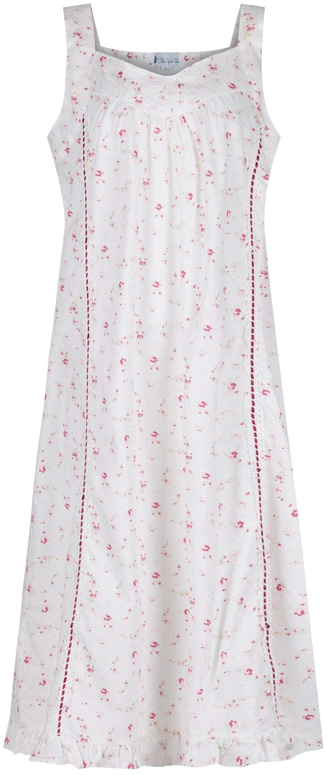 Women's Comfortable 100% Cotton Nightgown - Soft Sleepwear for Relaxing at Home & Lounge Wear | Nancy Night Dress for Women