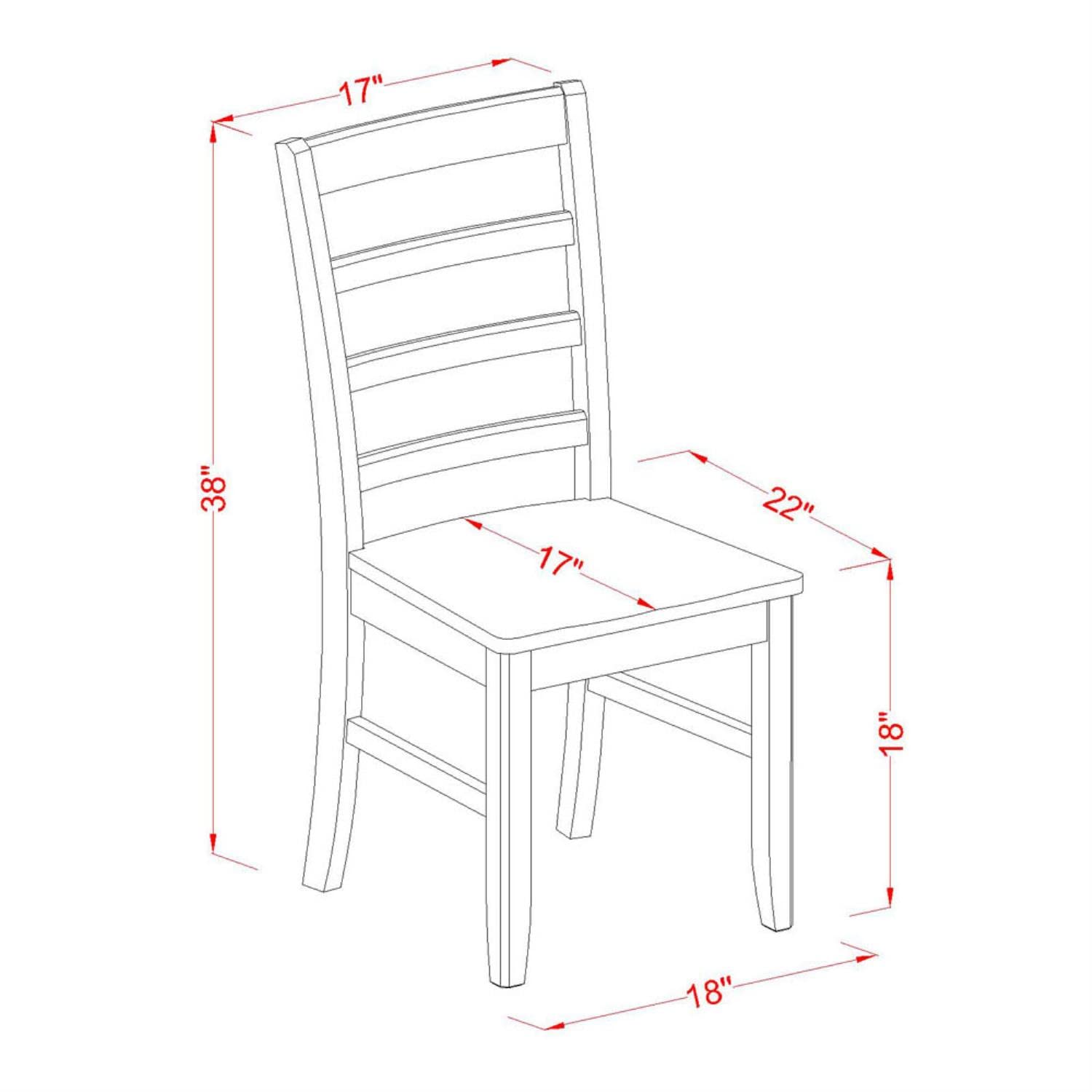 East West Furniture 3-Piece Dinette Set for Small Spaces - Round Drop Leaf Dining Table & 2 Chairs, 42x42 Inch, Black & Cherry - Perfect for Apartments, Breakfast Nooks & Cozy Dining Areas