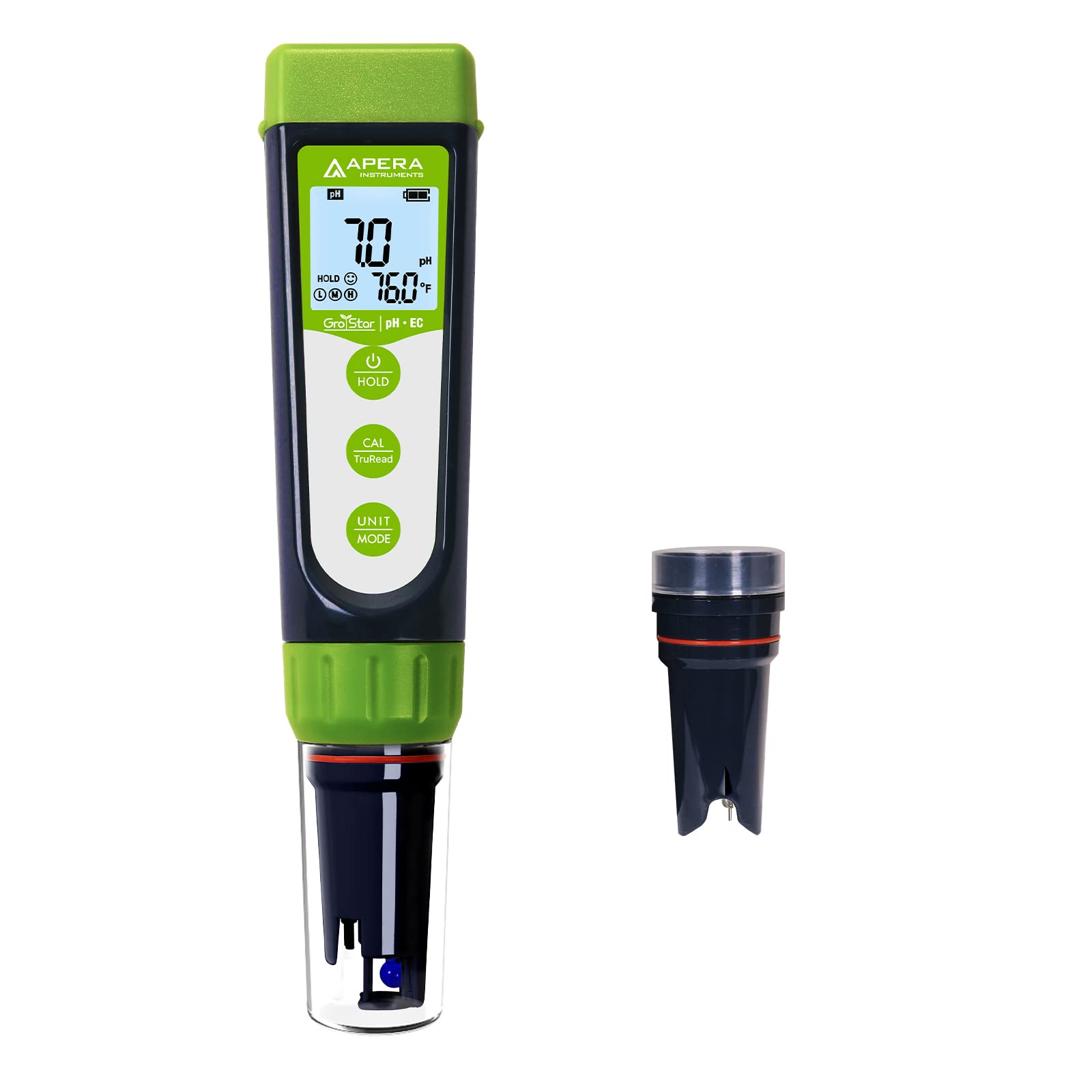 Apera Instruments GS4-P 6-in-1 pH/EC/ORP Combo Pen Tester Kit with Replaceable Probes for Hydroponics, Aquariums, Pools & Drinking Water - Accurate Water Quality Testing for Home & Lab Use
