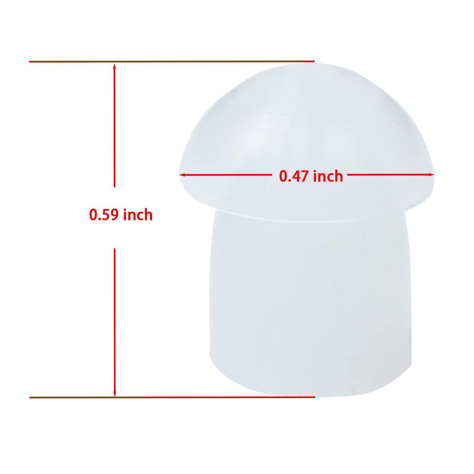 BVMAG 100 Pack Replacement Mushroom Earbud Tips for Baofeng Motorola Kenwood Cobra Walkie Talkie Headsets - Comfortable Noise Isolation Ear Cushions for Surveillance Kits & Two-Way Radio Communication