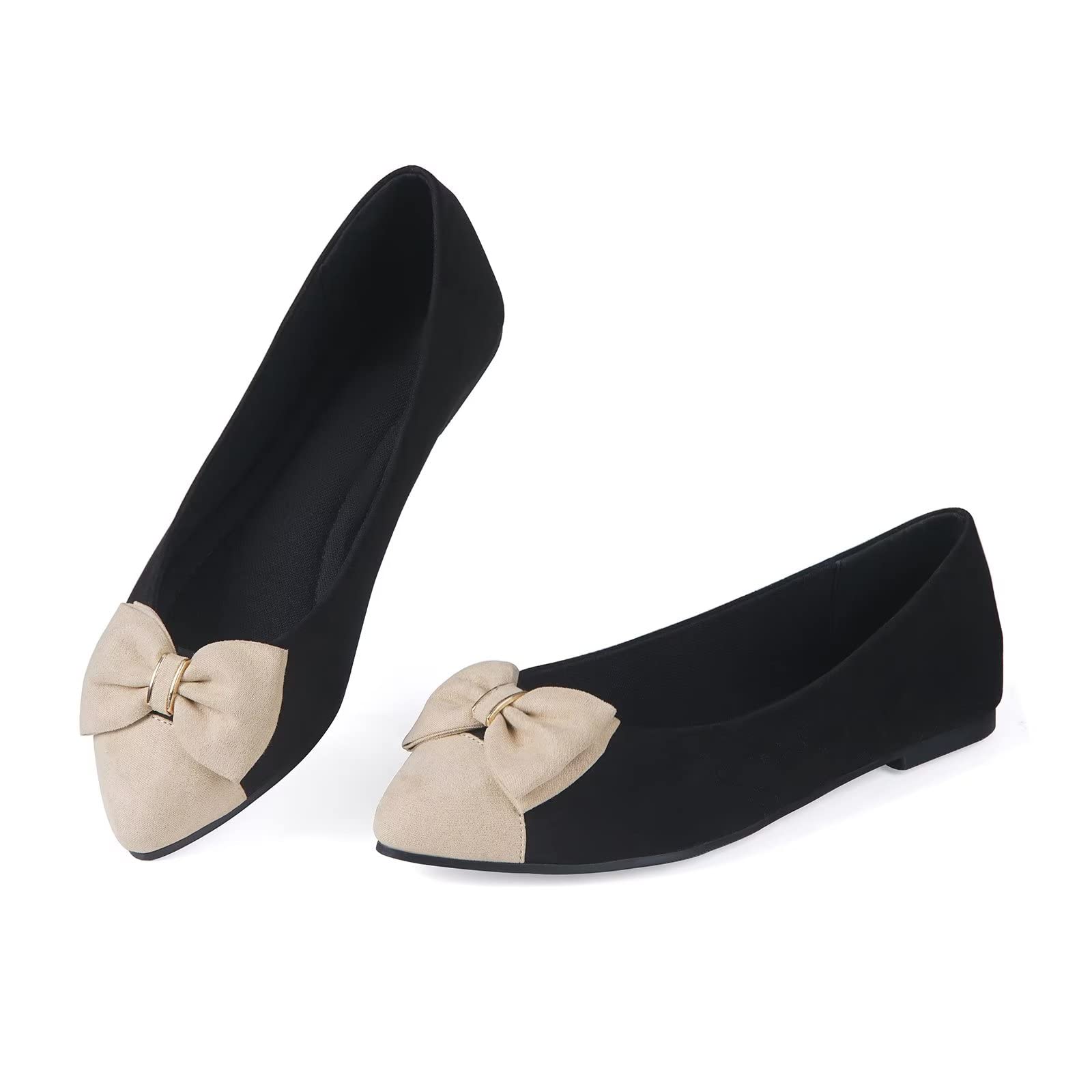 MUSSHOE Women's Comfortable Flat Shoes - Slip On Loafers for Women - Casual & Work Flats for Everyday Wear, Office, and Travel