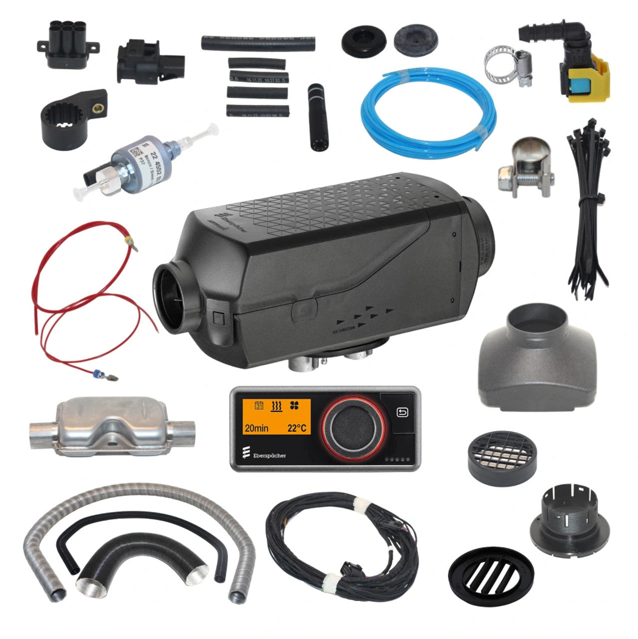 Espar Airtronic AS3 B2L 12V Diesel Air Heater with Ford Transit Installation Kit - Compact Parking Heater for Vans, RVs & Campers - Perfect for Winter Camping & Off-Grid Adventures