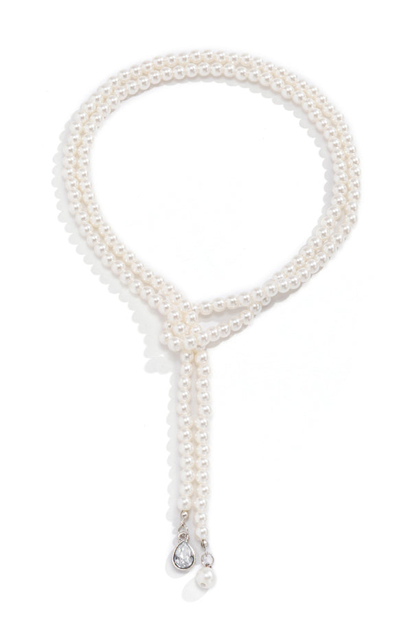 Elegant Vintage Pearl Tassel Necklace for Women - Classic Simple Pearl Drop Pendant Jewelry - Perfect for Weddings, Parties & Special Occasions