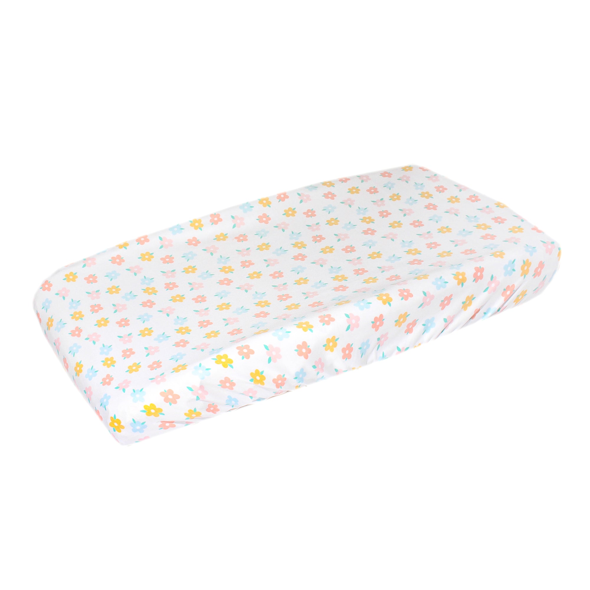 Premium Organic Cotton Knit Diaper Changing Pad Cover - Soft, Washable & Waterproof - Daisy Print for Nursery & Baby Shower Gifts - Perfect for Newborns & Toddlers