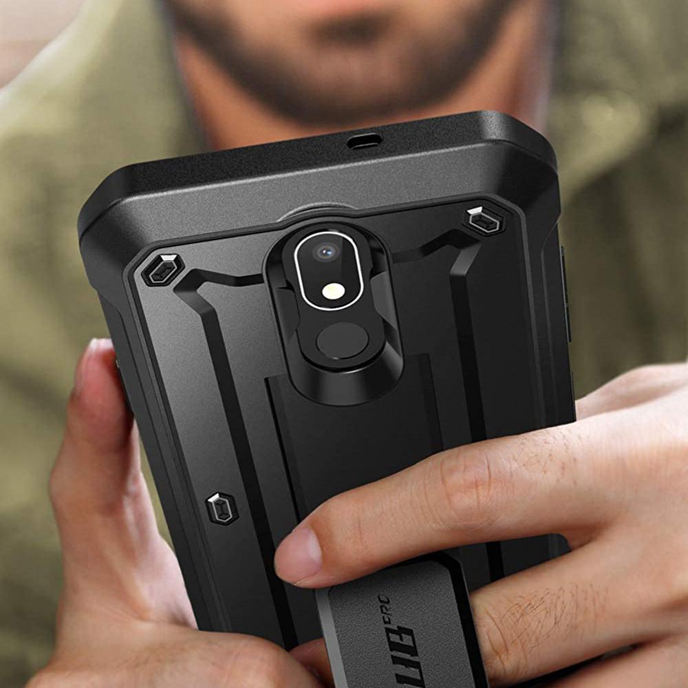 LG Aristo 4+ / Prime 2 Unicorn Beetle Pro Rugged Holster Case - Heavy Duty Protection with Kickstand (Black) - Perfect for Construction, Outdoor Work & Active Lifestyles