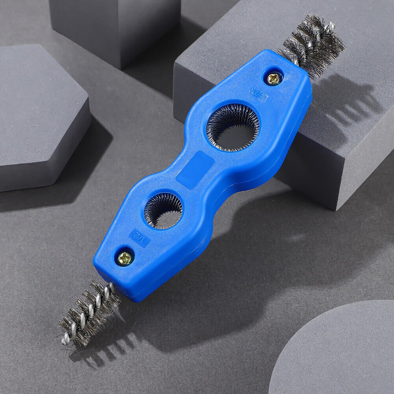 Yctze 4-in-1 Steel Battery Terminal Cleaning Brush - Professional Battery Cleaner Tool for Auto Battery Posts, Terminals & Pipes | Perfect for Car Maintenance, Marine Batteries & RV Electrical Systems