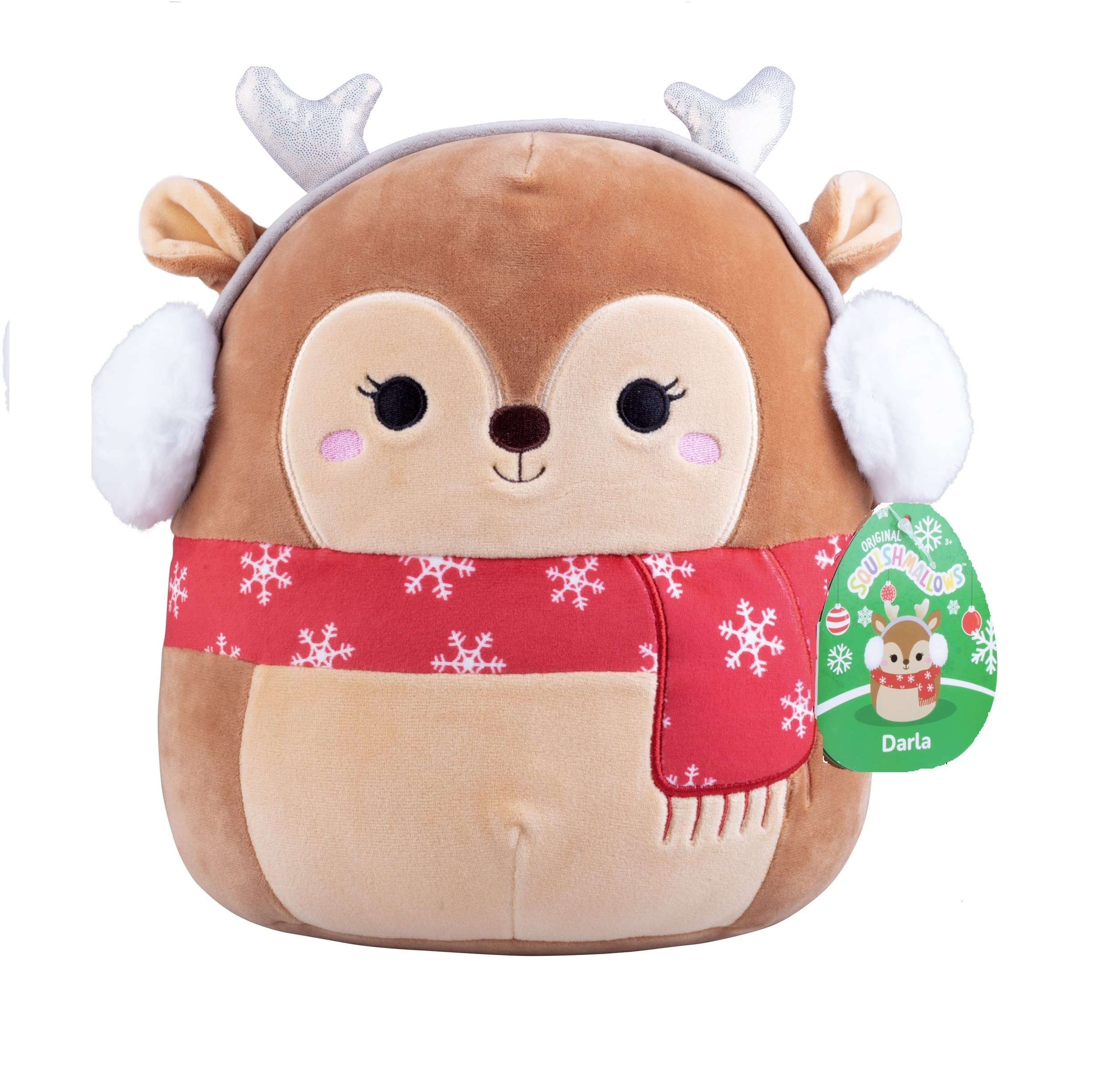 Squishmallows 10-Inch Darla The Easter Deer Plush Toy - Official Jazwares Collectible Stuffed Animal, Soft & Squishy Fawn - Perfect Gift for Kids, Girls & Boys - Great for Easter Gifts, Birthday Presents, Cuddling & Home Decor