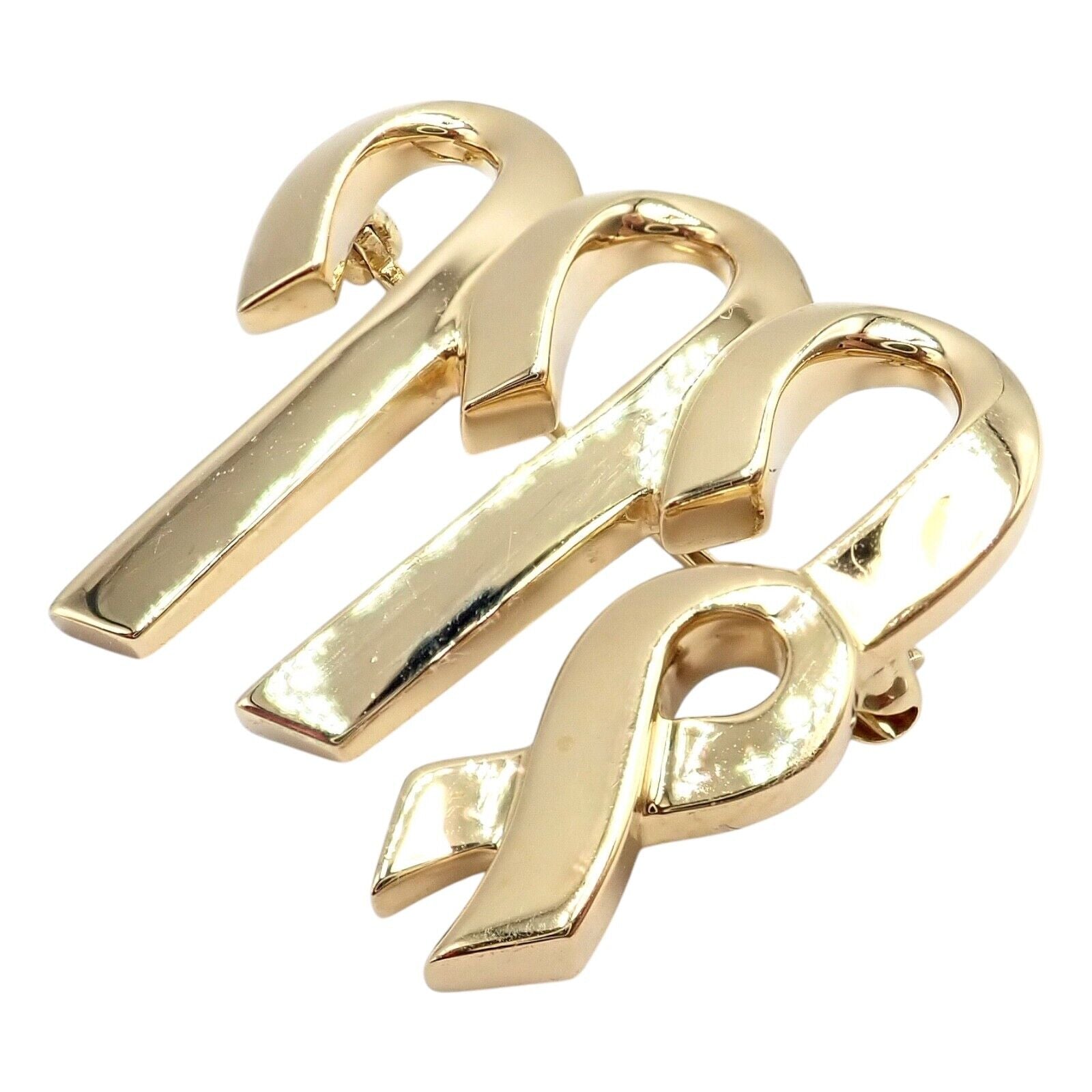 Authentic Tiffany & Co Paloma Picasso 18k Yellow Gold Zodiac Virgo Pin Brooch - Elegant Jewelry Gift for Virgo Women, Perfect for Special Occasions & Collectors