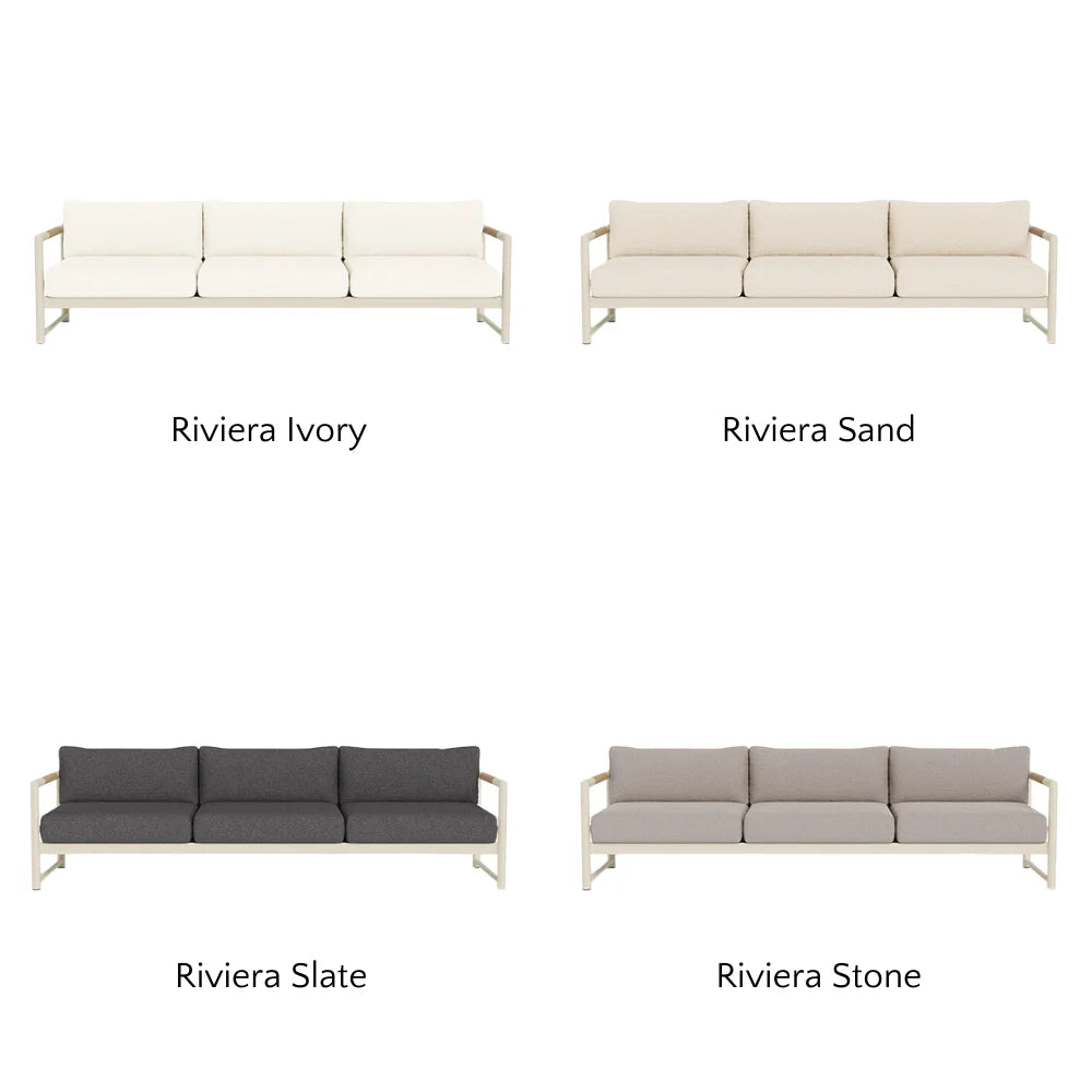 Breeze XL Outdoor 3-Seat Sofa Set - Waterproof Patio Furniture for Garden, Poolside & Backyard Relaxation