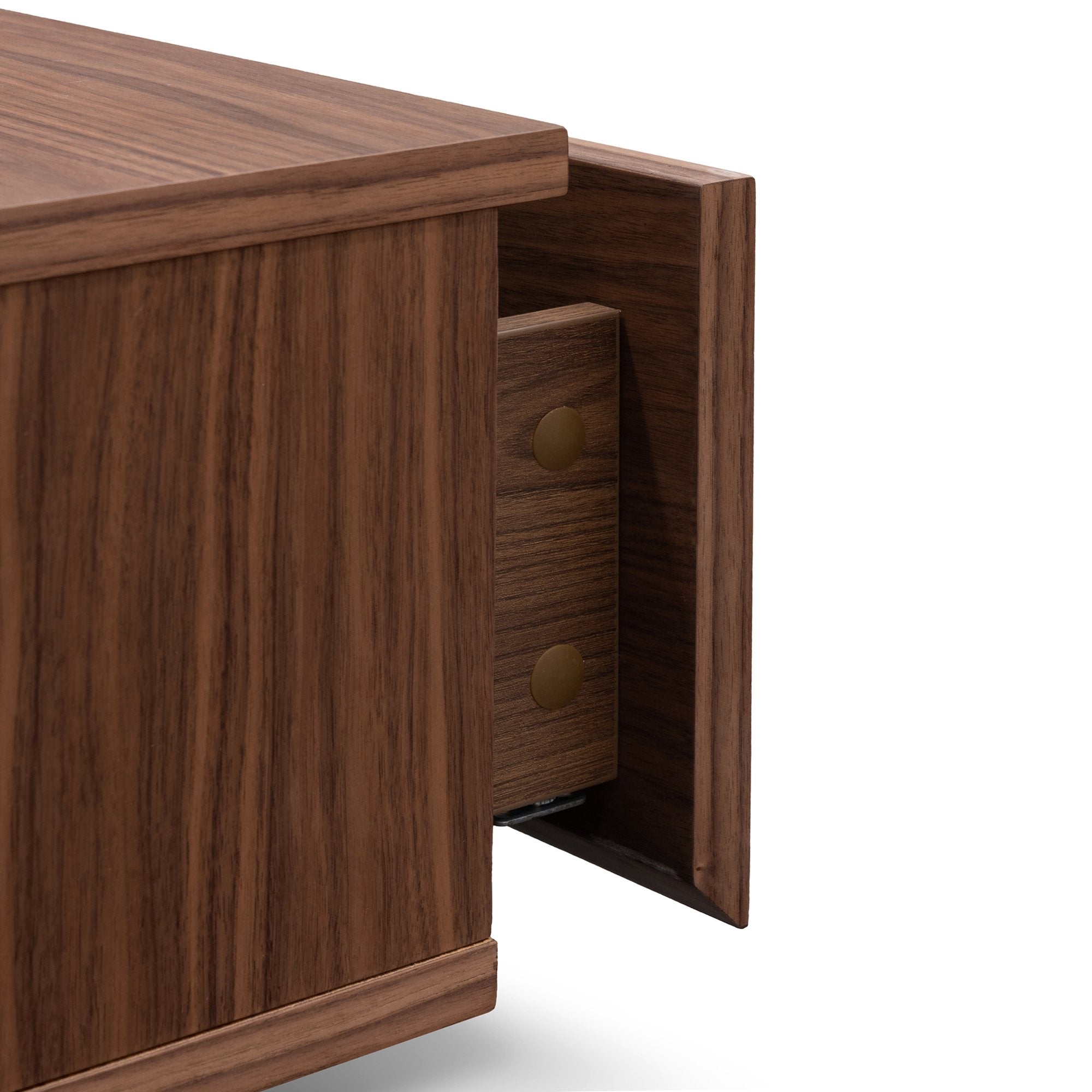 Extendable Walnut TV Stand with Storage - Modern Entertainment Center for Living Room, Bedroom & Home Theater