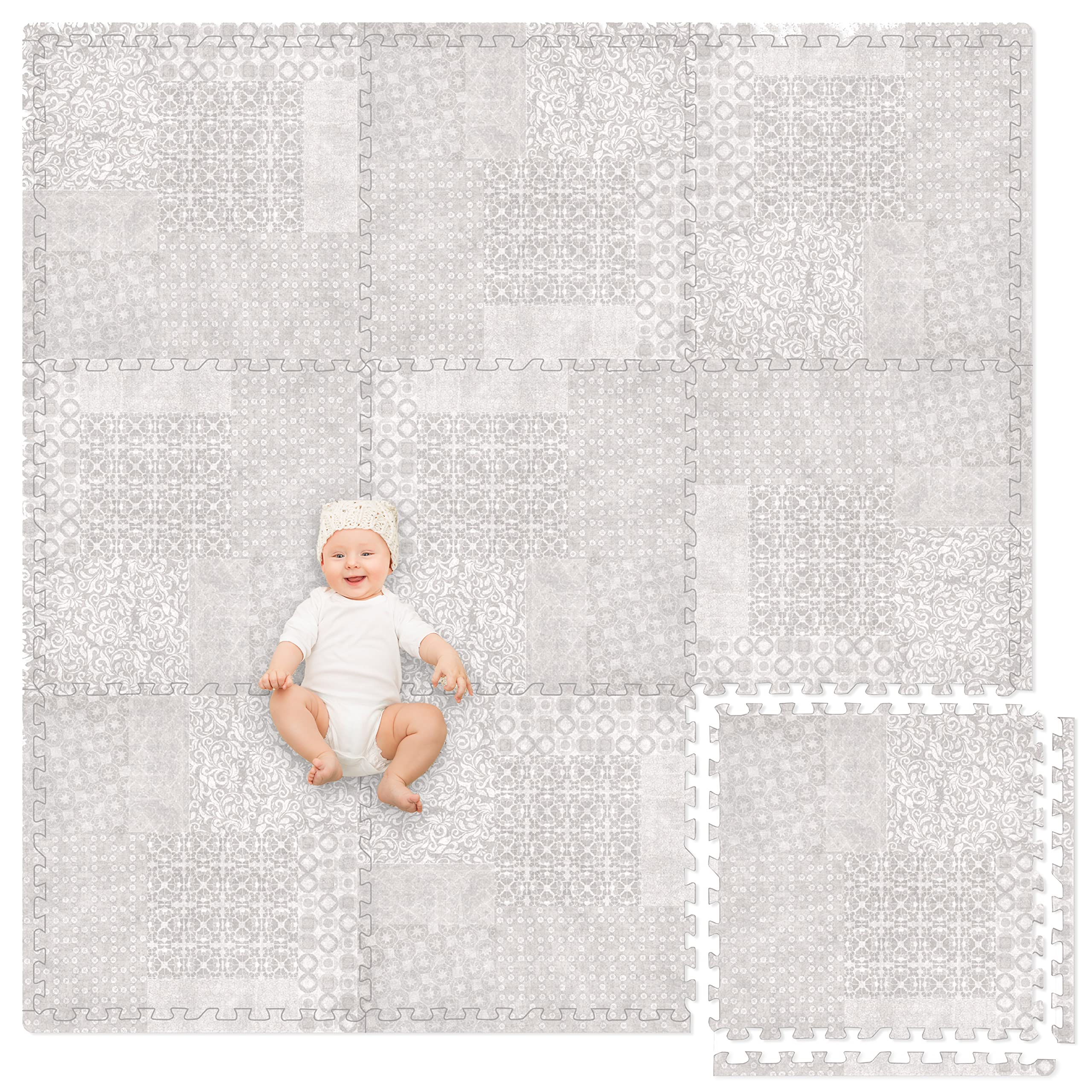 Non-Toxic Extra-Thick Kids Play Mat - 9 Tiles (72