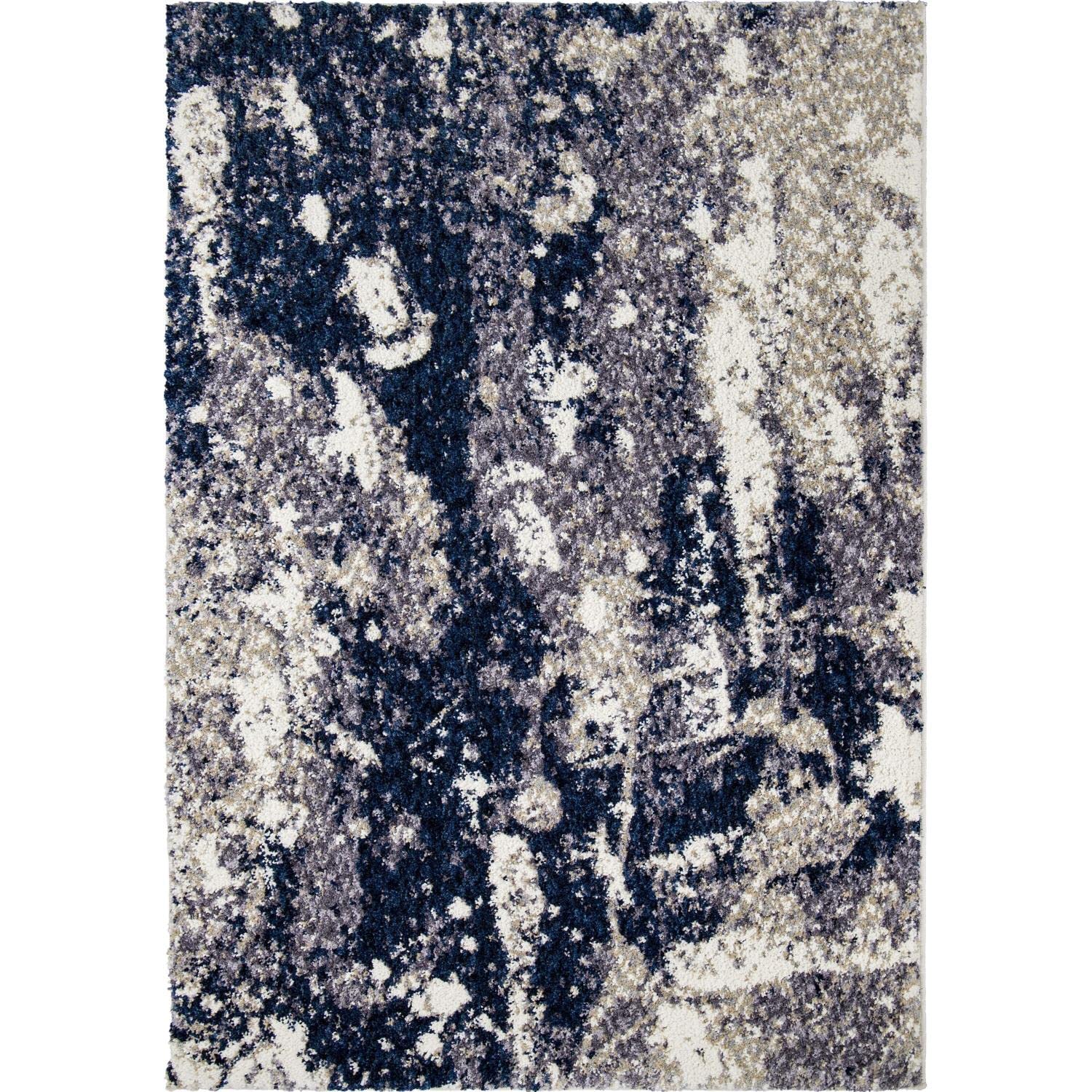 Orian Rugs Expose Blue 9' x 13' Area Rugs - Soft Modern Moroccan Style Rug for Living Room, Bedroom, Dining Room - CT2/EXPO/05BL/275X398R