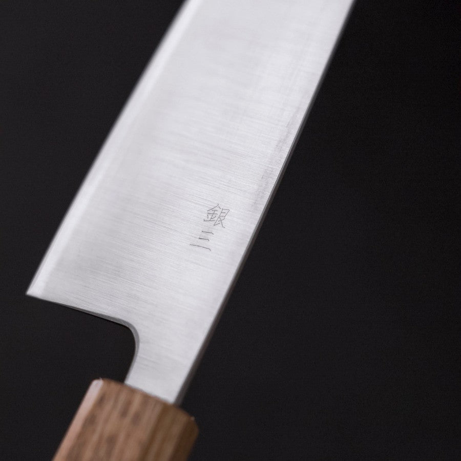Premium Santoku Knife 165mm - High-Carbon Silver Steel Blade, Polished Yaki Urushi Handle - Ideal for Slicing, Dicing & Chopping Vegetables, Meat & Fish