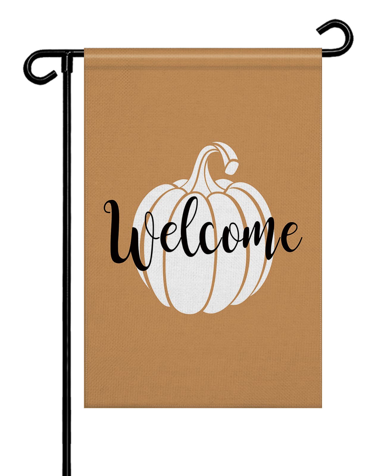 Seven Roses Thanksgiving Garden Flags - Double Sided Burlap Fall Decor, 28x40 Inch Seasonal Vertical Yard Banner with Pumpkin & Welcome Design for Patio, Lawn, Porch Outdoor Decorations - Perfect for Autumn, Harvest Festival & Thanksgiving Home Decoration
