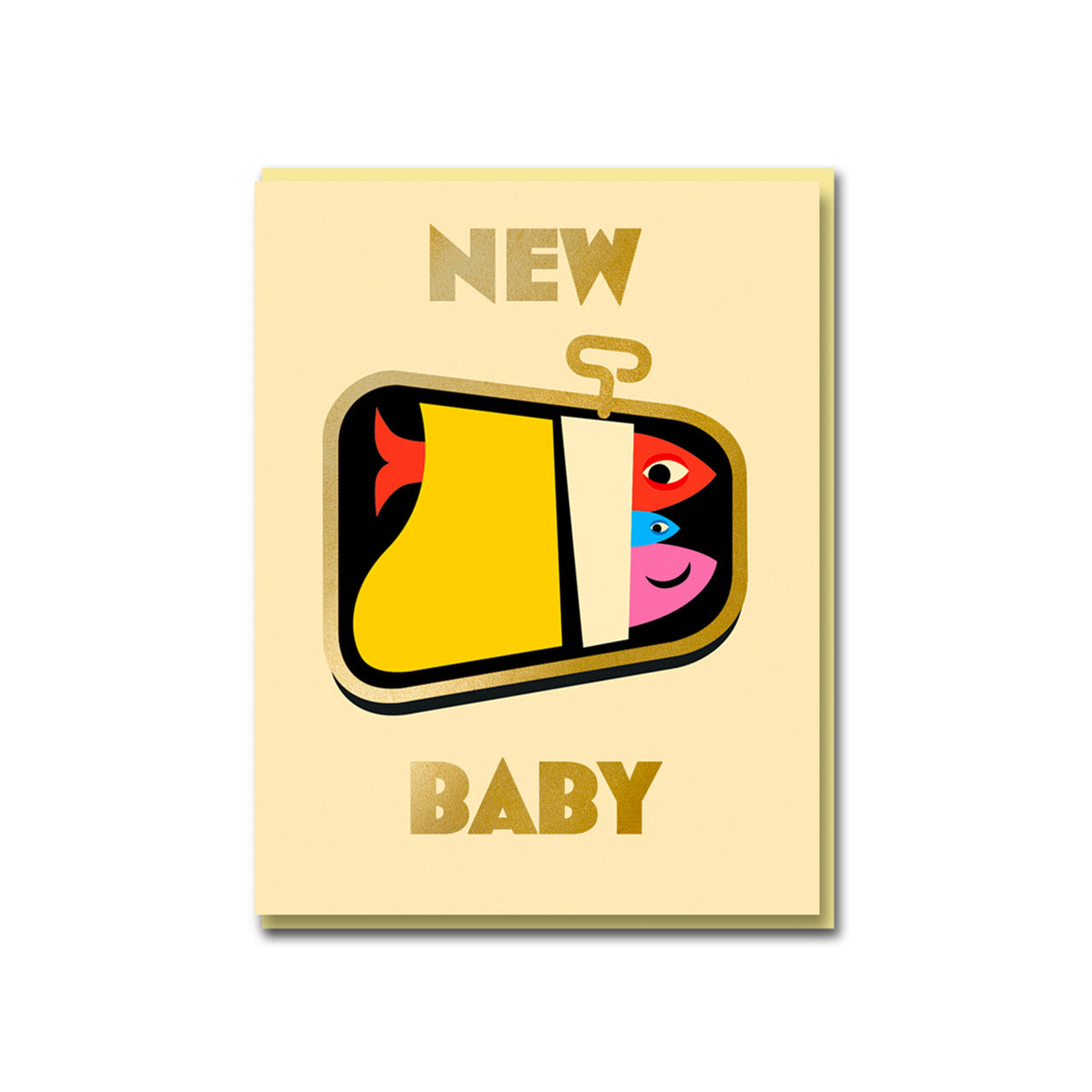 Premium Sardines New Baby Greeting Card - Cute & Elegant Baby Shower Congratulations Card - Perfect for Newborn Gifts & Celebrations
