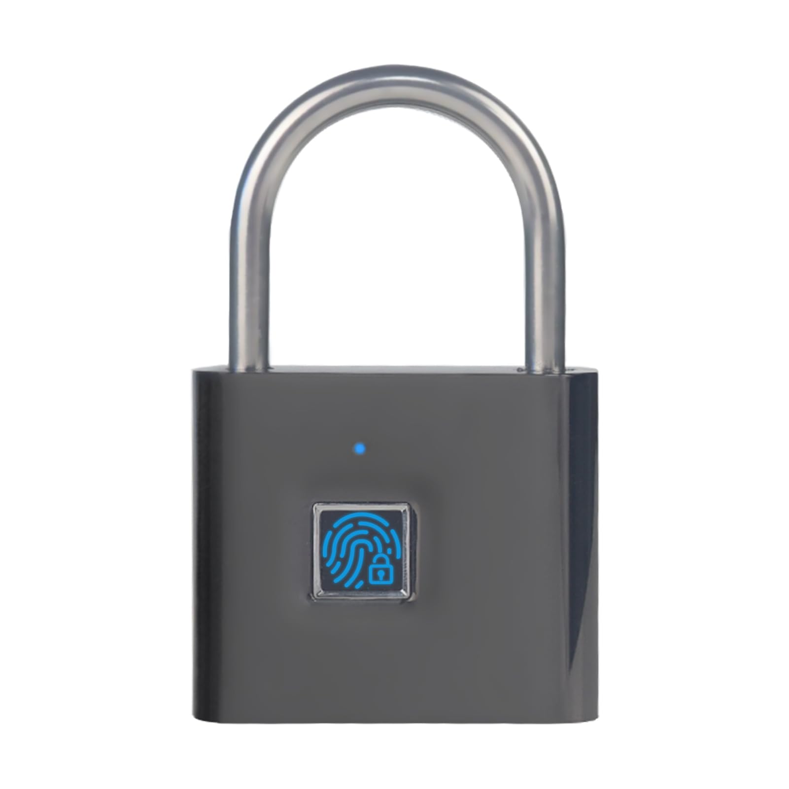 KENRONE Keyless Portable USB Charging Fingerprint Lock SL90 - Smart Digital Padlock for Doors, Lockers & Travel - Quick Unlock, Anti-Theft Security - USB Rechargeable Fingerprint Padlock (Black) - Perfect for Home, Office, Gym Lockers & Luggage Security