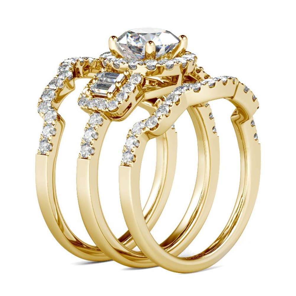 Jeulia 2 Carat Sterling Silver Halo Engagement Ring for Women - Round Cut Cubic Zirconia Bridal Set, Wedding & Anniversary Band - Perfect for Proposals, Weddings, Anniversaries & Special Occasions