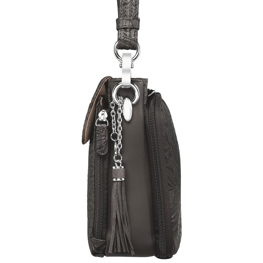 Concealed Carry Purse for Women - Genuine Leather Crossbody Bag with Gun Holster | American Cowhide Handbag by Gun Tote'n Mamas (Black) | Perfect for Everyday Carry, Travel & Self-Defense