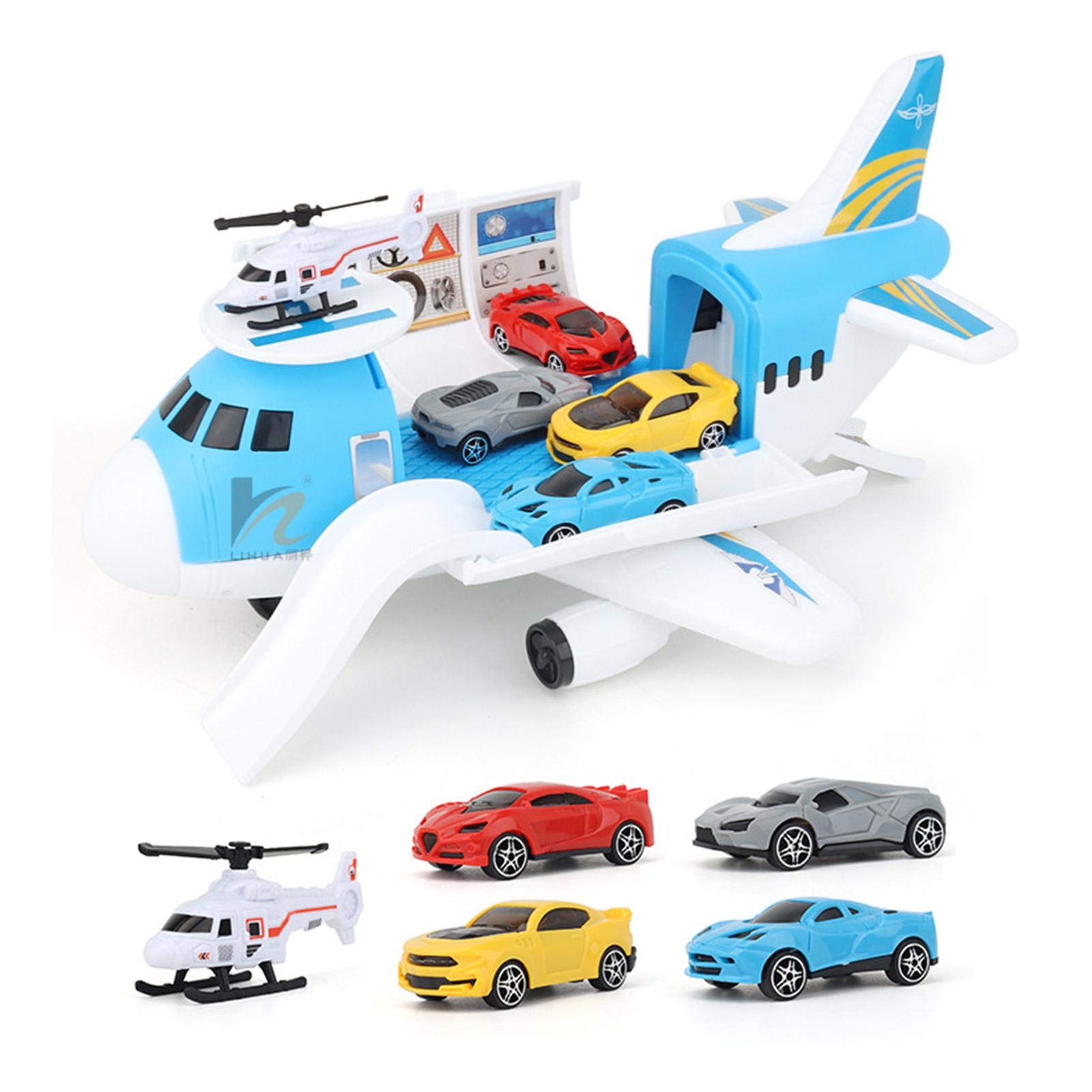 Courti Plane Toy Set - 12 PCS Airplane & Car Toys for Kids Ages 3-6 | STEM Learning Educational Toys for Toddlers | Perfect for Birthday Gifts, Preschool Playtime & Travel Activities
