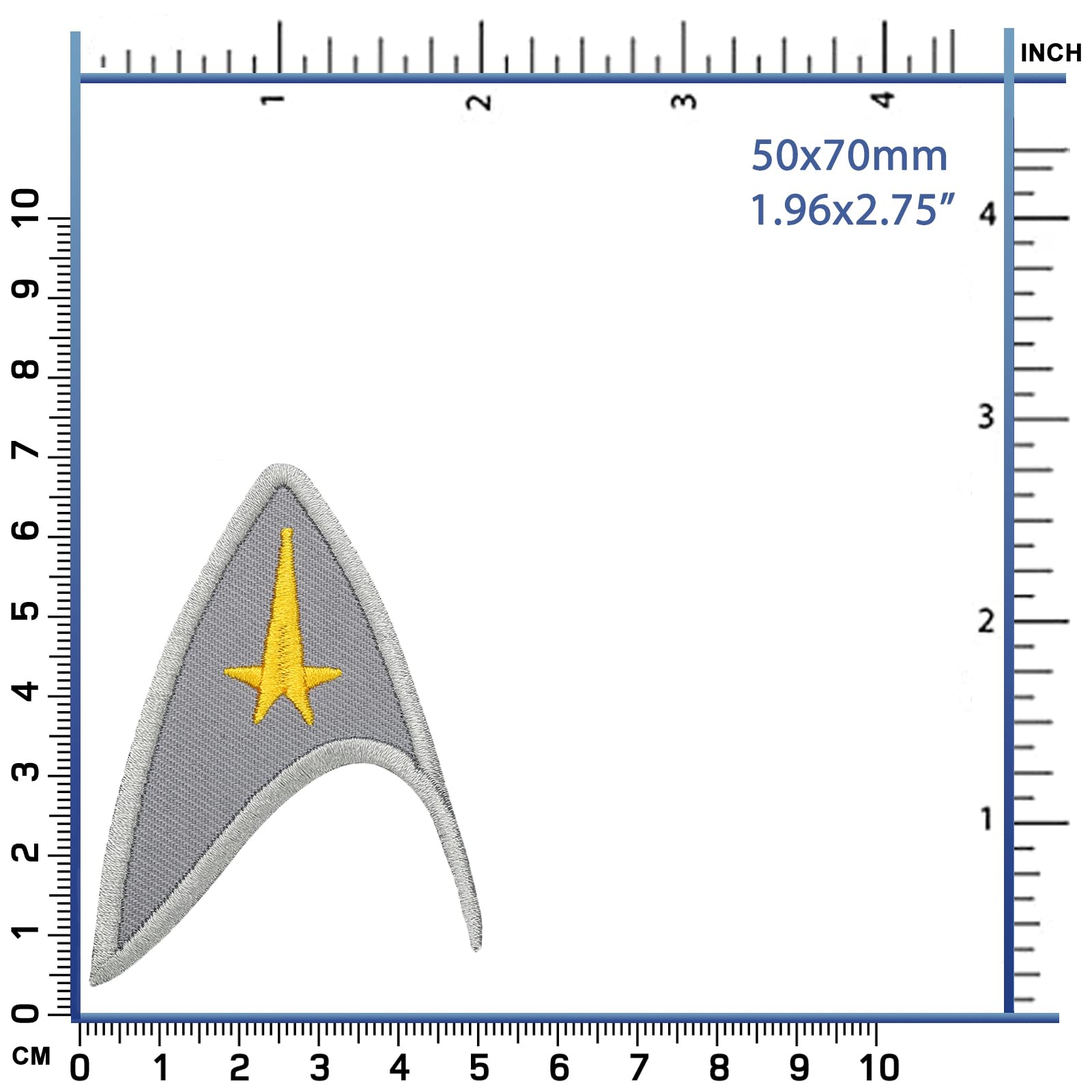 Commander Star Trek Captain Uniform Costume Iron-On Patch Badge - Perfect for Cosplay, Halloween Costumes & Military Uniform Decoration