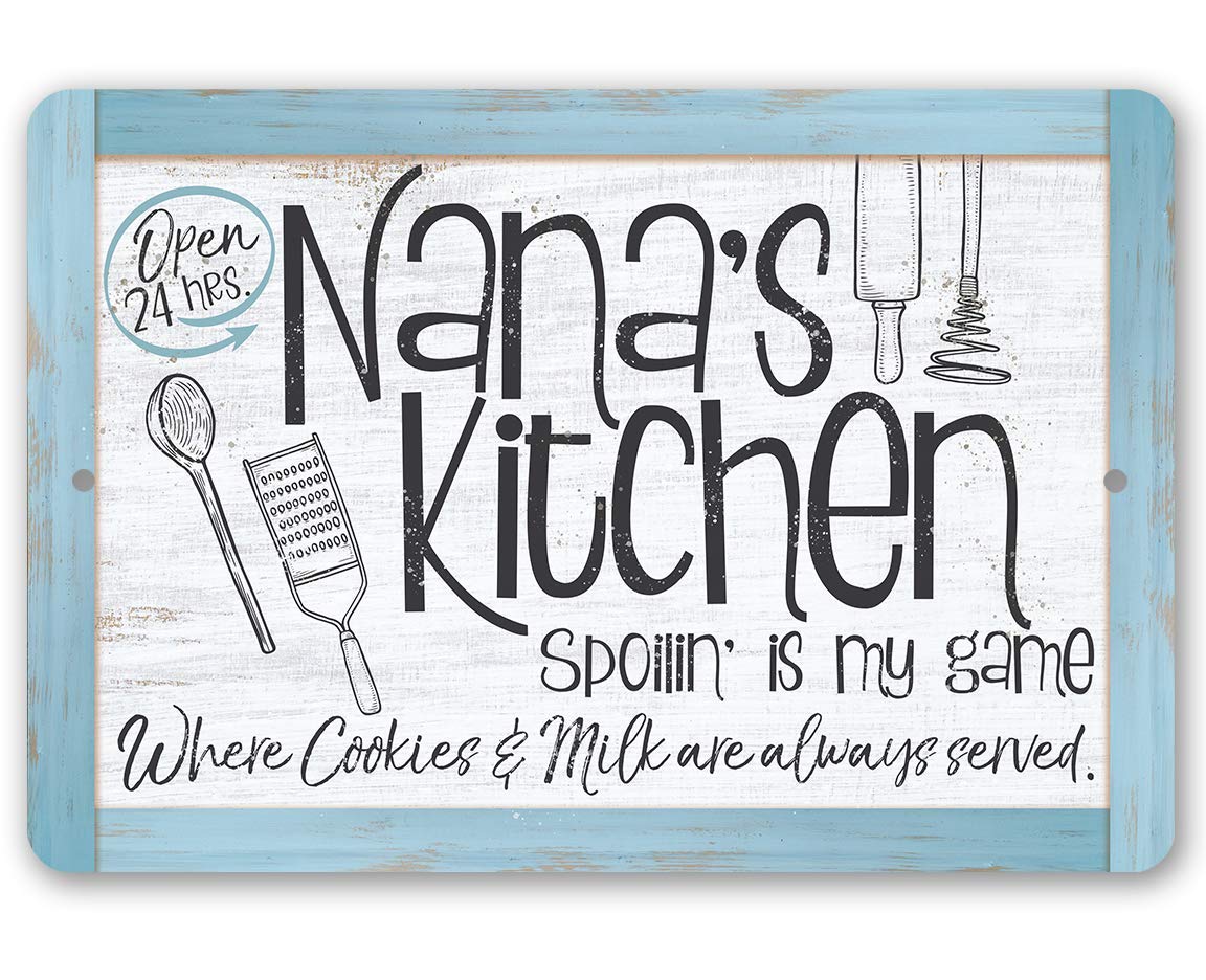 Vintage Rustic Metal Kitchen Wall Sign - Farmhouse Decor for Indoor & Outdoor Use - Perfect for Home, Cafe, or Restaurant Decor