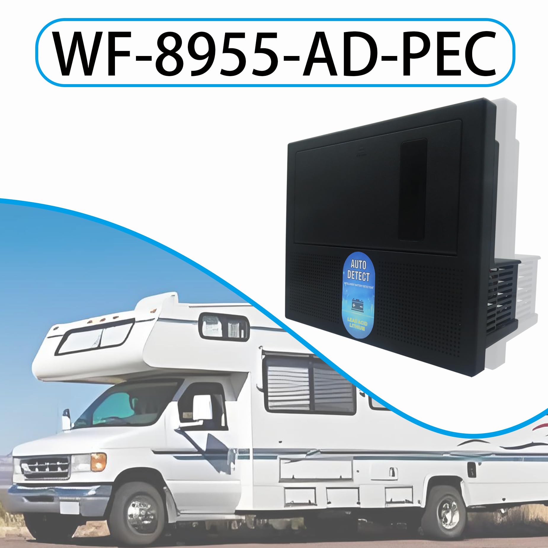 WF-8955-AD 55 Amp RV Power Converter Charger with 11 Circuits - WF8900 Series DC Power Center for Campers & Motorhomes | Perfect for Off-Grid Living & Boondocking