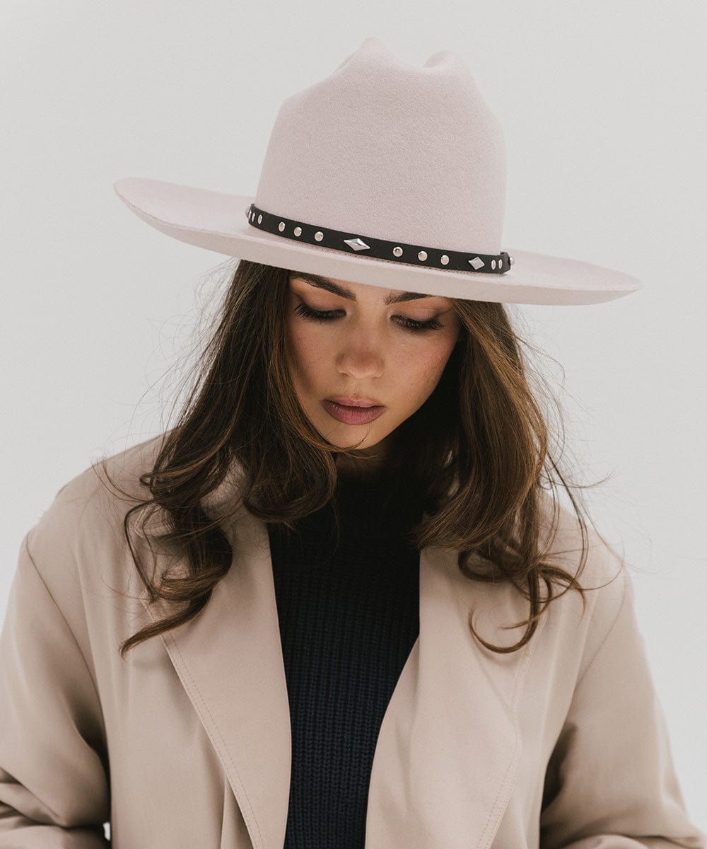 Studded Leather Hat Band for Cowboy Hats - Western Style Accessory for Rodeo, Music Festivals & Outdoor Events