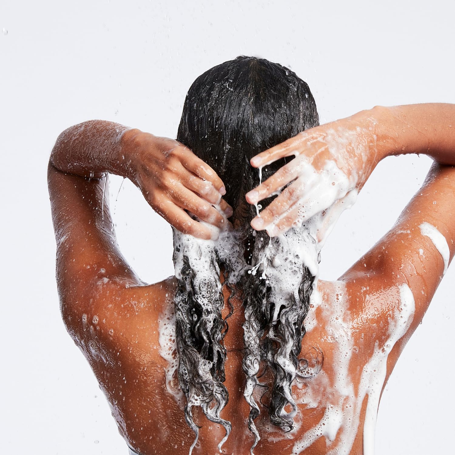 OUAI Thick Shampoo + Refill - Moisturizing Shampoo with Keratin, Marshmallow Root, Shea Butter & Avocado Oil for Thick Hair Care - Strengthens & Hydrates Dry Hair - Sulfate Free Shampoo (2 Count, 10 Oz/32 Oz) - Perfect for Daily Hair Wash & Salon-Quality Treatment at Home