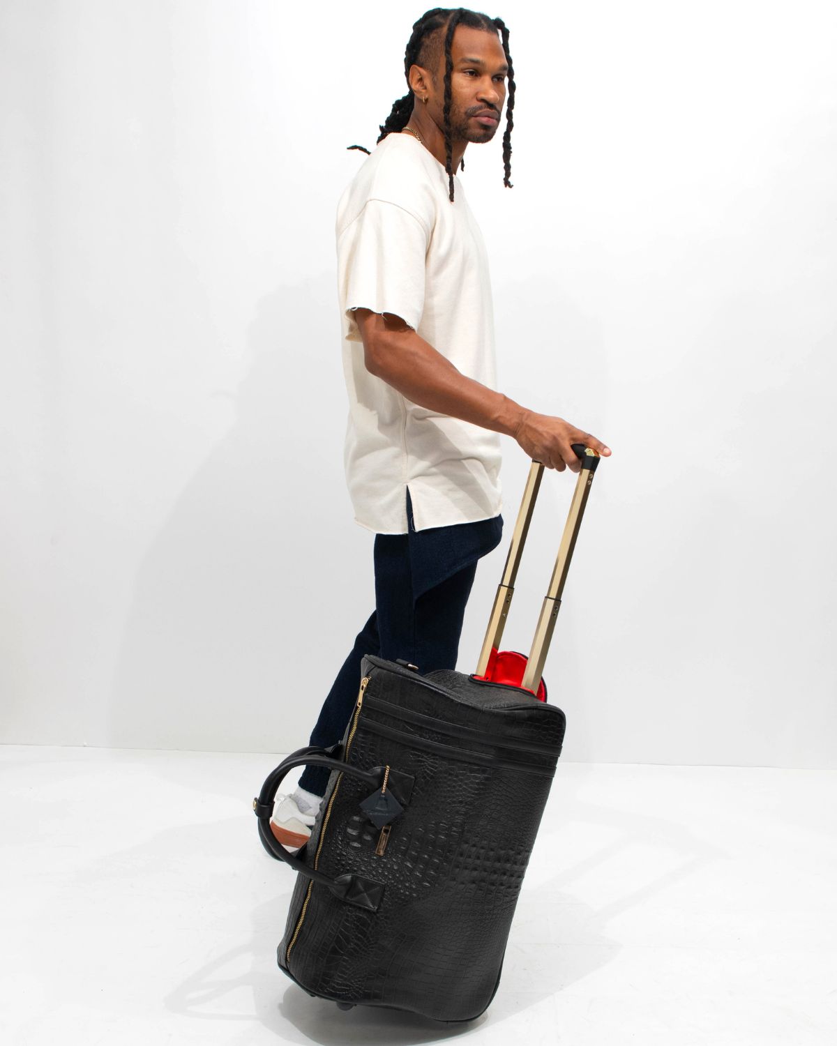 Apollo 2 Rolling Duffle Bag - Black Water-Resistant Luggage with Wheels for Travel, Gym & Sports | Perfect Carry-On for Airports, Business Trips & Weekend Getaways