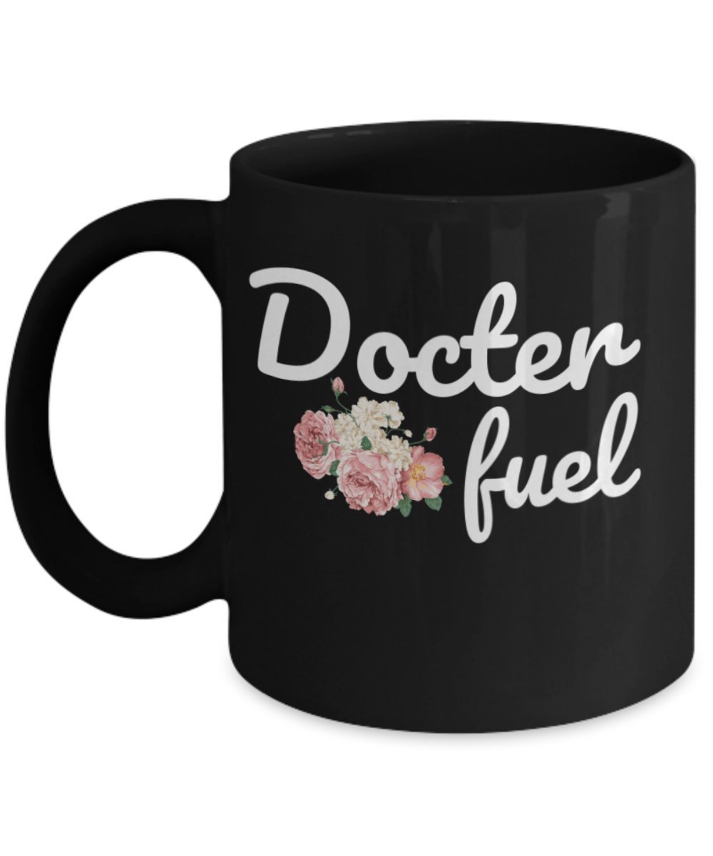 Funny Premium 11 oz Ceramic Coffee Mug for Moms - Unleaded or Diesel? Hilarious Doctor Fuel Black Cup - Perfect for Nurses, Teachers & Coffee Lovers