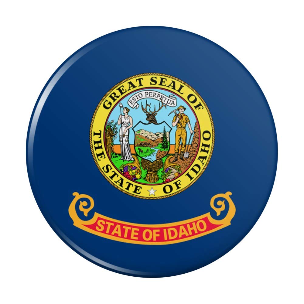 Idaho State Flag Refrigerator Magnet - Strong Kitchen Fridge Locker Decorative Button Magnet for Home, Office, Dorm & Gifts