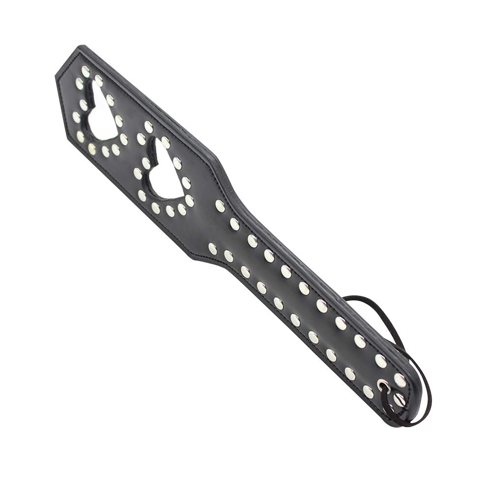13.5'' Studded Synthetic Leather Spanking Paddle for Adults - BDSM Toy for Couples Play, Sensual Massage & Role Play Scenes