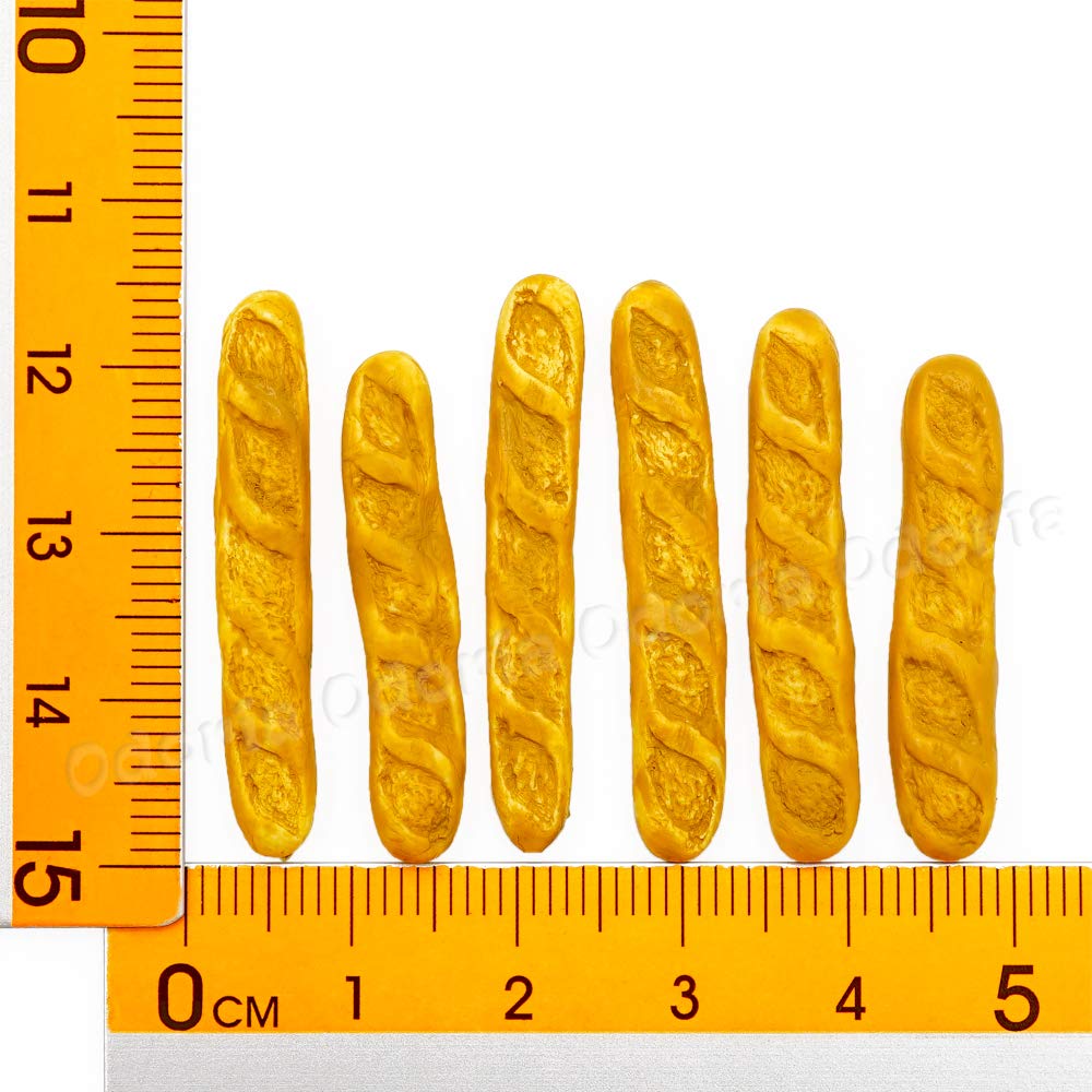 Odoria 1/12 Scale Mini Bread Baguettes - Realistic Dollhouse Food Accessories for French Bakery & Kitchen Diorama Scenes