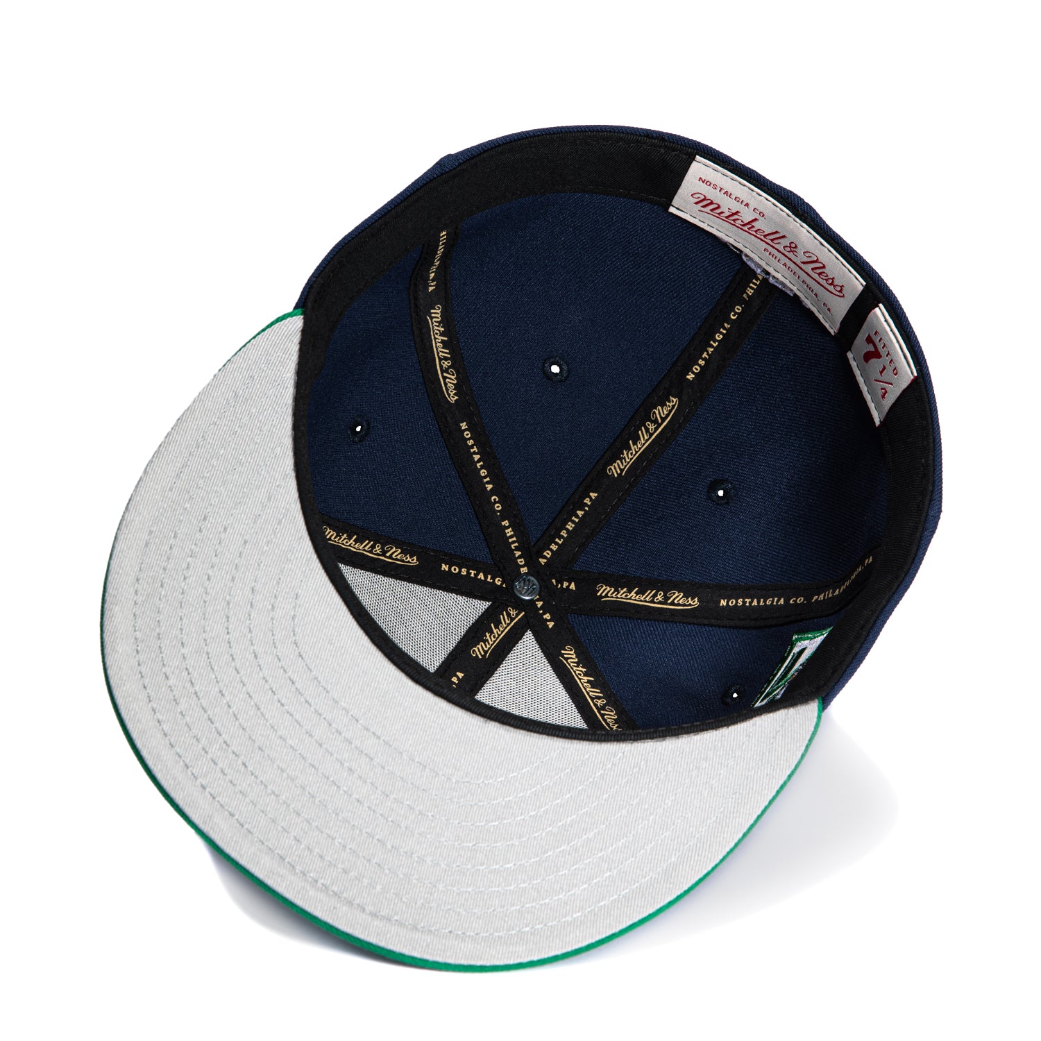 Mitchell & Ness Boston Celtics 75th Anniversary Patch Hat - Navy & Green NBA Basketball Cap for Men & Women - Perfect for Games, Fan Gear & Streetwear Fashion