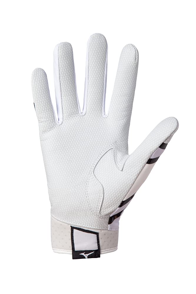 Mizuno F-257 Women's Softball Batting Gloves - Premium Full Grain Leather Palm with AirMesh Inserts & QuikAdjust Wrist Tab - Perfect for Fastpitch, Slowpitch & Training Sessions