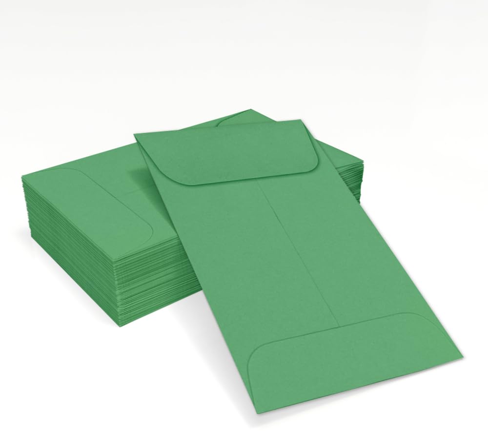 Custom Printed #1 Coin Envelopes 250 Pack - Personalized with Address/Logo - 2.25