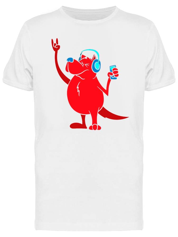 Red Dog Graphic T-Shirt for Men - Soft Cotton Blasting Music Design - Perfect for Concerts, Parties & Casual Wear