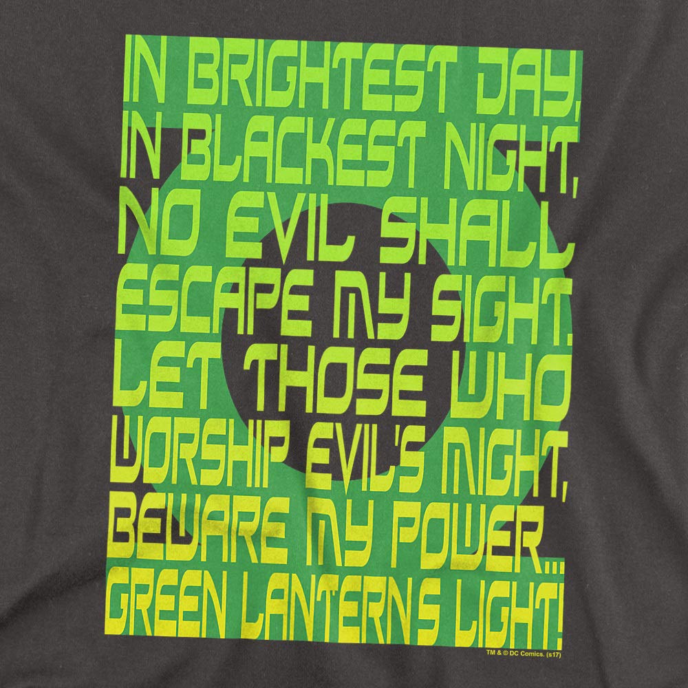 Green Lantern Oath Women's T-Shirt | DC Comics Superhero Graphic Tee | Perfect for Cosplay, Comic Con & Everyday Wear