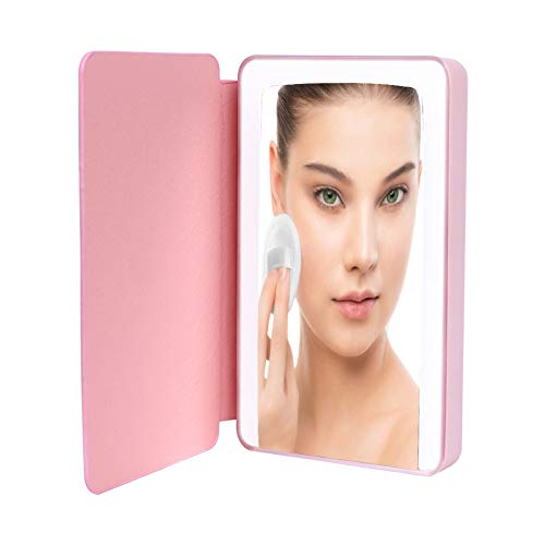 U-Will Handbag Mirror Power Bank with LED Light - Portable Mini Pocket Makeup Mirror with Leather Cover, Compact Square Design for Phone Charging | Perfect for Travel, Home, and On-the-Go Touch-Ups