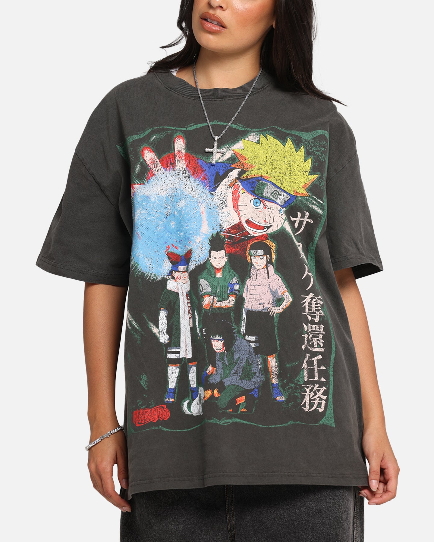 Naruto Sasuke Retrieval Heavy T-Shirt - Black Wash | Anime Graphic Tee for Men & Women | Perfect for Cosplay, Conventions & Casual Wear