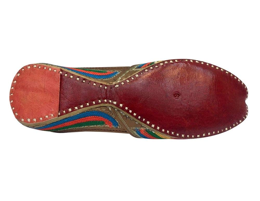 Stylish Punjabi Multicolored Jutti Khussa Shoes - Traditional Indian Mojari for Weddings & Ethnic Events - Perfect for Bridal, Cultural Celebrations & Festive Occasions