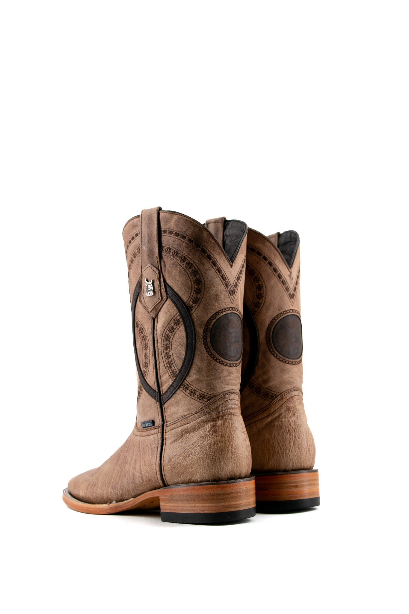 Premium Smooth Ostrich Leather Square Toe Cowboy Boots for Men - Western Style Riding Boots with Exotic Skin - Perfect for Rodeo, Country Music Festivals & Western Fashion